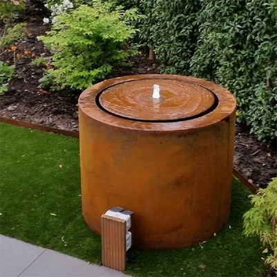 Ronde van het het Staalwater van Corten van de Waterlijst de Fontein Openlucht Slechte Decoratie