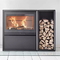 Het binnen Houten Brandende Fornuis van Heater Matt Black Freestanding Steel Fireplace