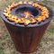 Het moderne van het het Staal Openluchtfornuis van Corten van de Kegelbarbecue Hoogste de Grill Houten Branden