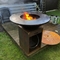 100cm Dia Corten Fire Pit Charcoal Barbecuegrill
