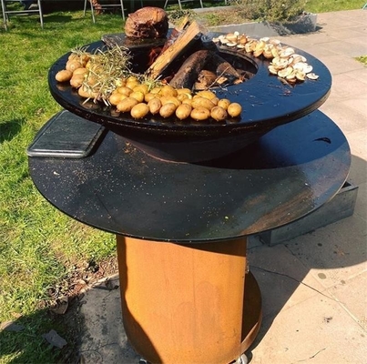 OEM de Dubbele Gelaagde Plancha van de het Staaltuin van Grillcorten Kuil van de de Barbecuebrand