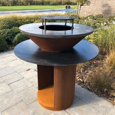 OEM de Dubbele Gelaagde Plancha van de het Staaltuin van Grillcorten Kuil van de de Barbecuebrand