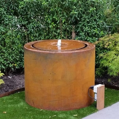 Ronde van het het Staalwater van Corten van de Waterlijst de Fontein Openlucht Slechte Decoratie