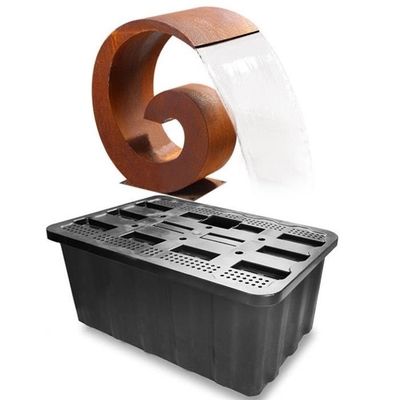 Nummer 6 de Gevormde Corten-esthetische plattelander van de het Waterfontein van het Staalbeeldhouwwerk