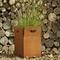 Natuurlijke Rusty Color Corten Steel Planter-Pot met Afvoerkanaalgaten