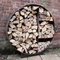 Rusty Circle Corten Steel Firewood-Houder van het Rek de Grotere Ronde Brandhout