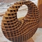 Orb van de het Staaltuin van Vormcorten Driedimensioneel het Beeldhouwwerkkunstwerk
