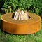 Het houten Branden Heater Rusty Metal Corten Steel Fire Pit For Outdoor Fire Table
