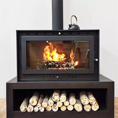 Het vrije Bevindende Moderne Fornuis van de Staal Houten Brandende Open haard voor het Binnen Verwarmen