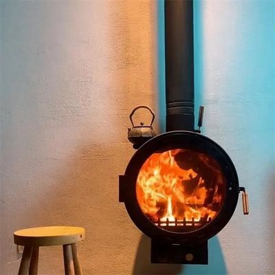600mm Binnencentrale verwarmingmuur Opgezet Hout die Opgeschorte Open haard branden