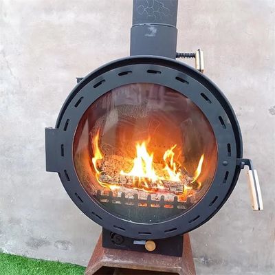 Het decoratieve Houten Brandende Roterende Open haardplafond zette Opgeschort Fornuis op