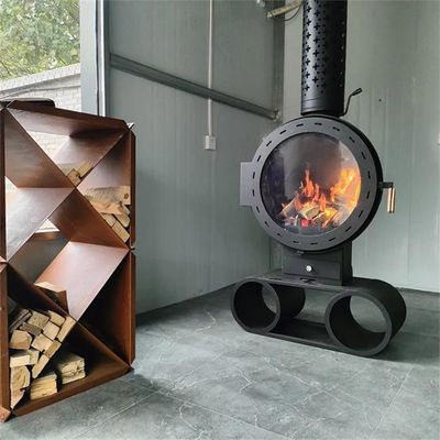 Decoratieve Binnen Hangende Open haardcentrale verwarming om Houten Brandend Fornuis